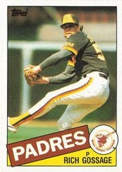 1985 Topps Base Set Rich Gossage #90 card