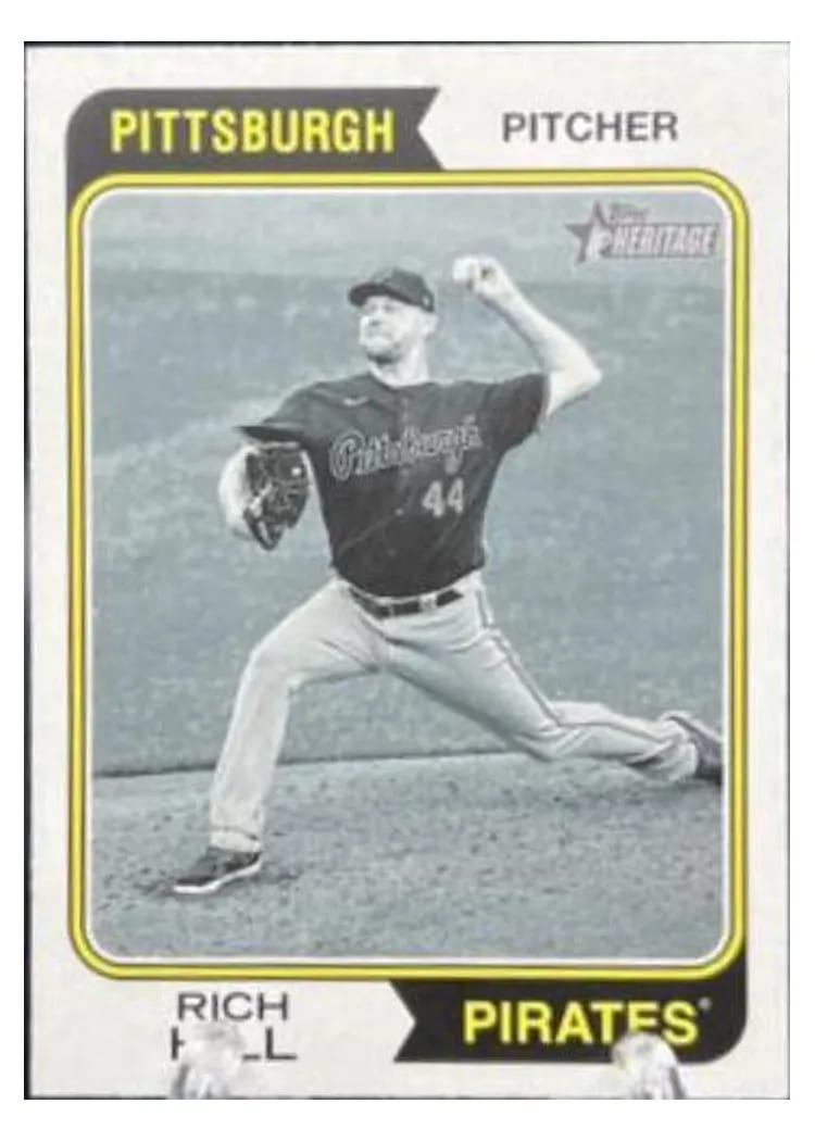 2023 Topps Heritage Base Set Rich Hill #374 card