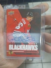 2025-26 Upper Deck Chicago Blackhawks Centennial Red Hot Autos Rich Preston #96 card