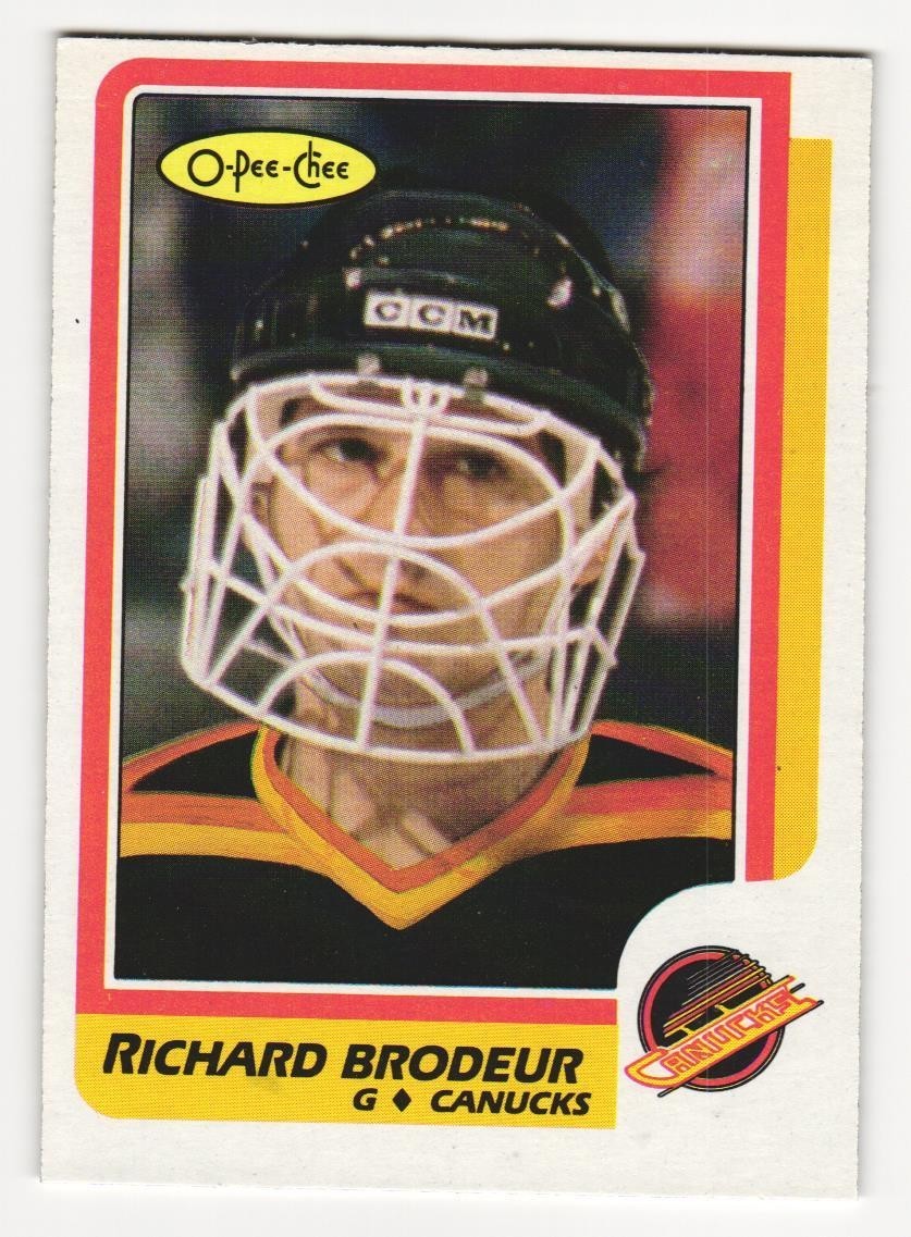 1986 O-Pee-Chee Richard Brodeur #246 card