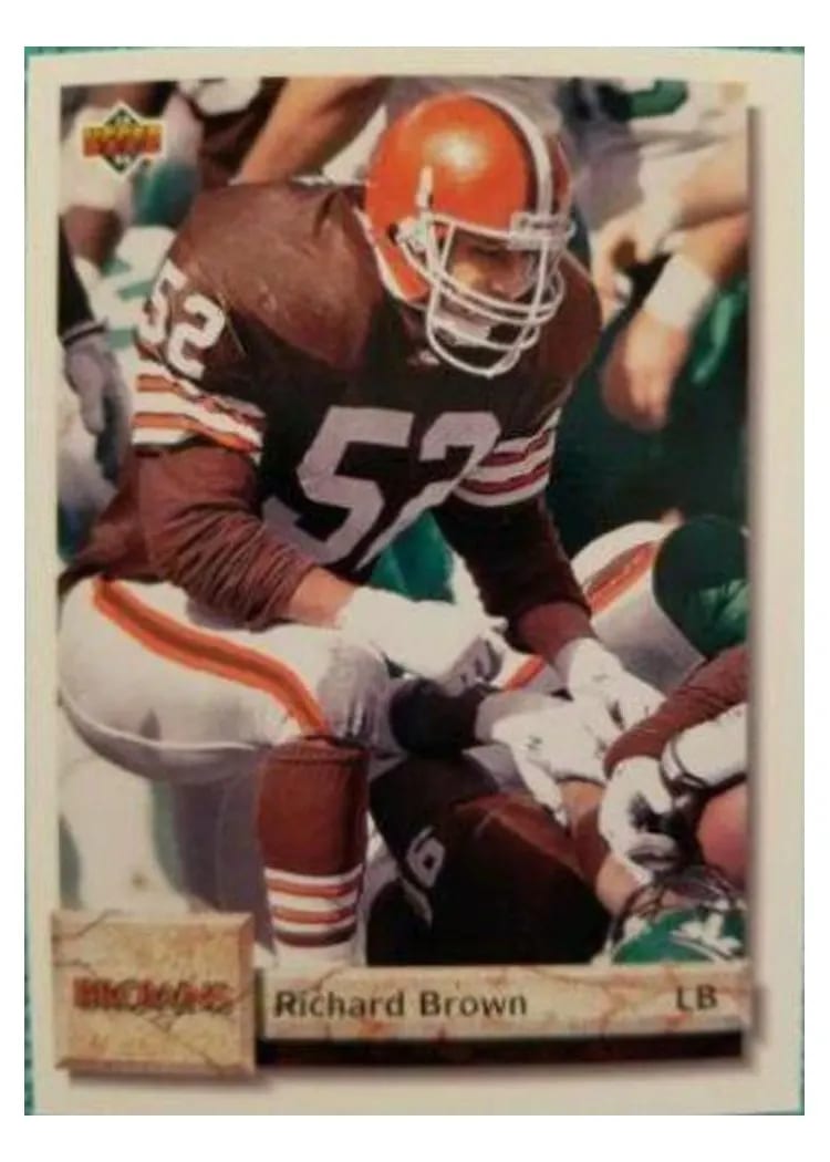 1992 Upper Deck Richard Brown #70 card