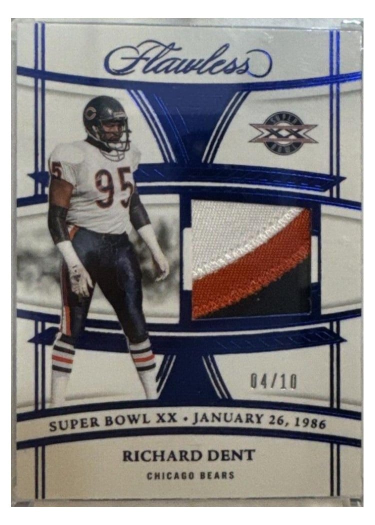 2023 Panini Flawless Super Bowl Swatches Richard Dent #10 card