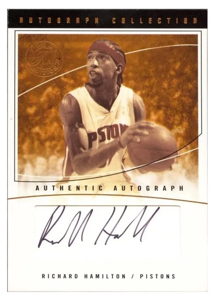 2003 Flair Final Edition Autograph Collection Richard Hamilton #AC-RH card