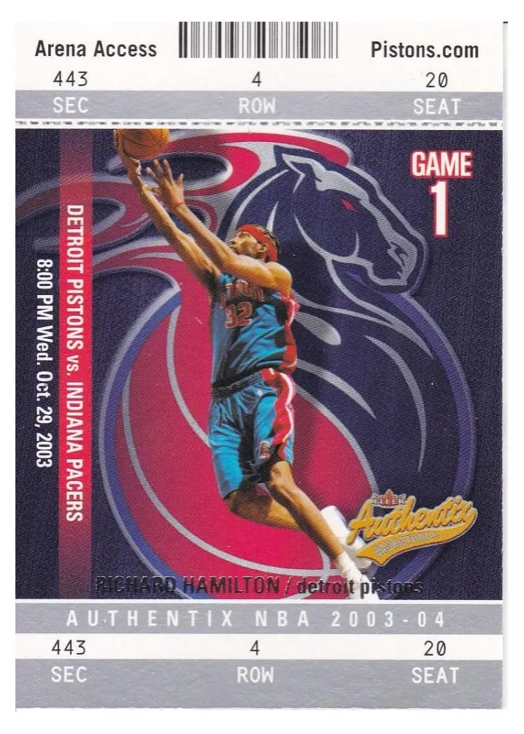 2003 Fleer Authentix Richard Hamilton #32 card