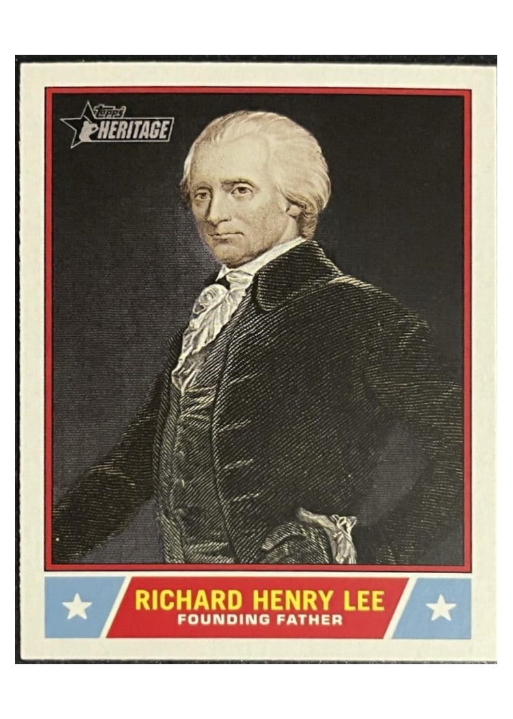 2025 Topps Heritage Notable Americans Richard Henry Lee #NS-12 card