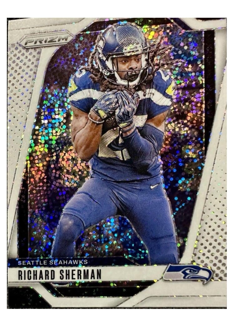 2024 Panini Prizm Base Set Richard Sherman White Sparkle #265 card