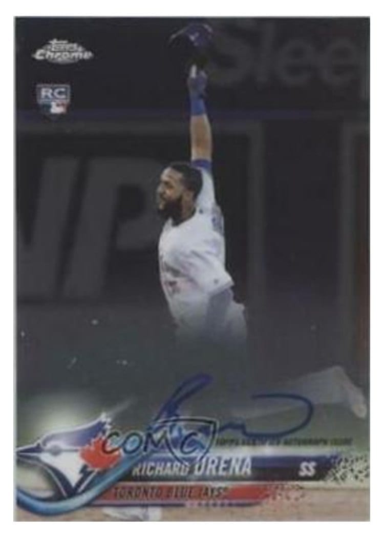 2018 Topps Chrome Rookie Autographs Richard Urena #RA-RU card