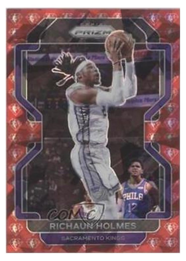 2021-22 Panini Prizm Base Set Richaun Holmes 75th Anniversary Red Diamond Prizm #170 card