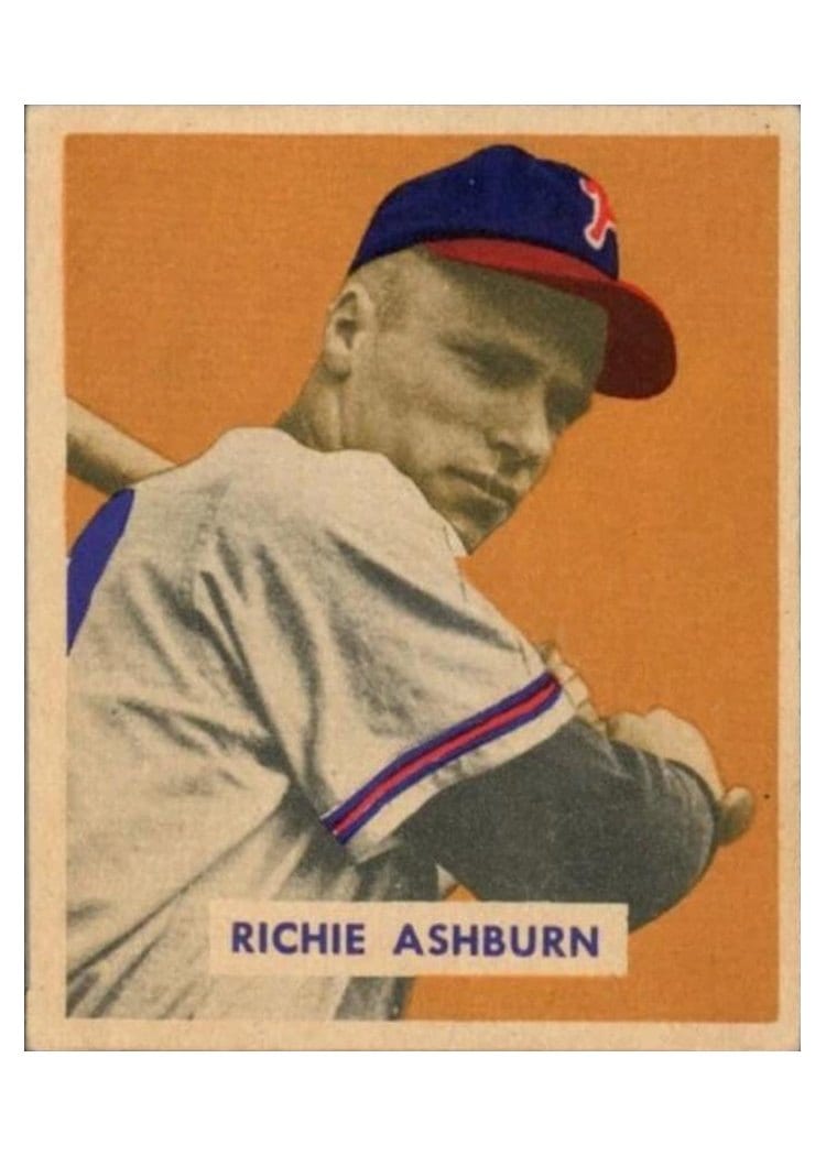 1949 Bowman Richie Ashburn #214 card