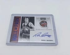 2020-21 Panini Chronicles Hall of Fame Autographs Rick Barry #HOF-RBA card