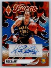 2023-24 Panini Phoenix Fuego Autographs Rick Barry #FA-RBY card