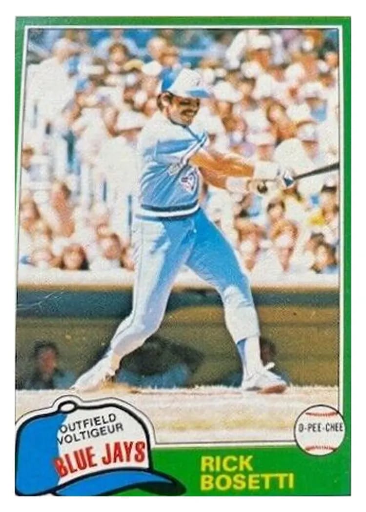 1981 O Pee Chee Rick Bosetti Gray Back #46