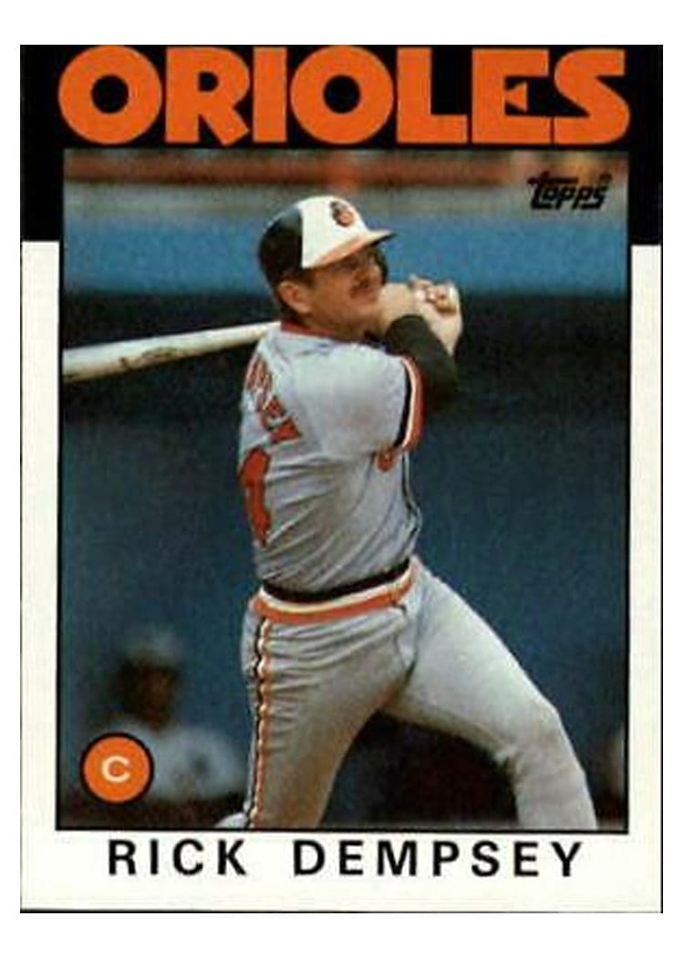 1986 Topps Rick Dempsey #358 card