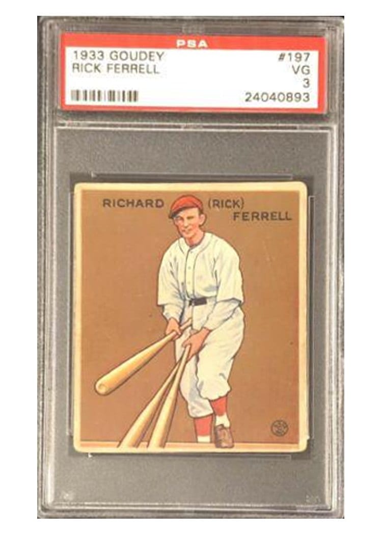 1933 Goudey Rick Ferrell #197 card