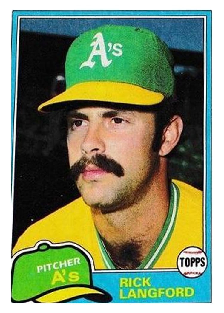 1981 Topps Rick Langford #154 card