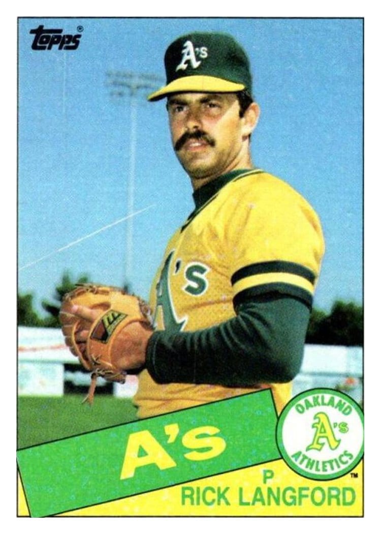 1985 Topps Rick Langford #347 card