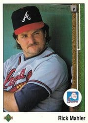 1989 Upper Deck Base Set Rick Mahler #74 card