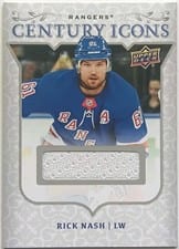 2025-26 Upper Deck New York Rangers Centennial Century Icon Relics Rick Nash #CI-RN