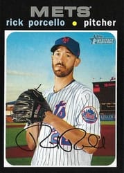 2020 Topps Heritage Base Set Rick Porcello #702 card