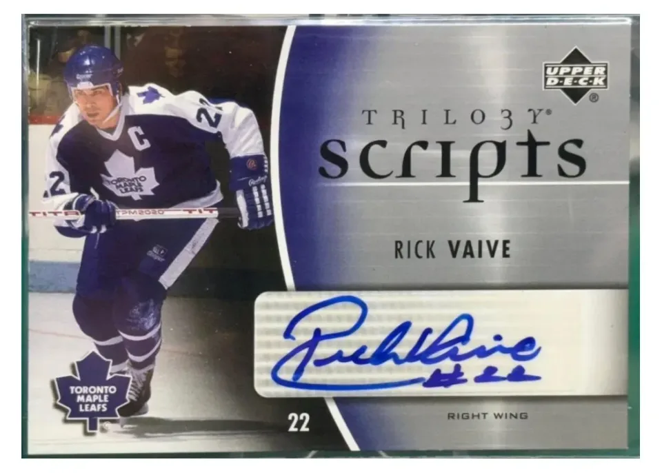 2006 Upper Deck Trilogy Scripts Rick Vaive #TS-VA card