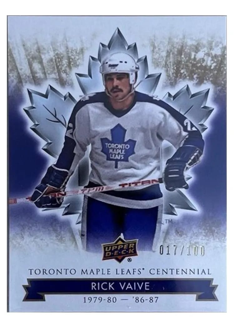 2017 Upper Deck Toronto Maple Leafs Centennial Rick Vaive #1 card