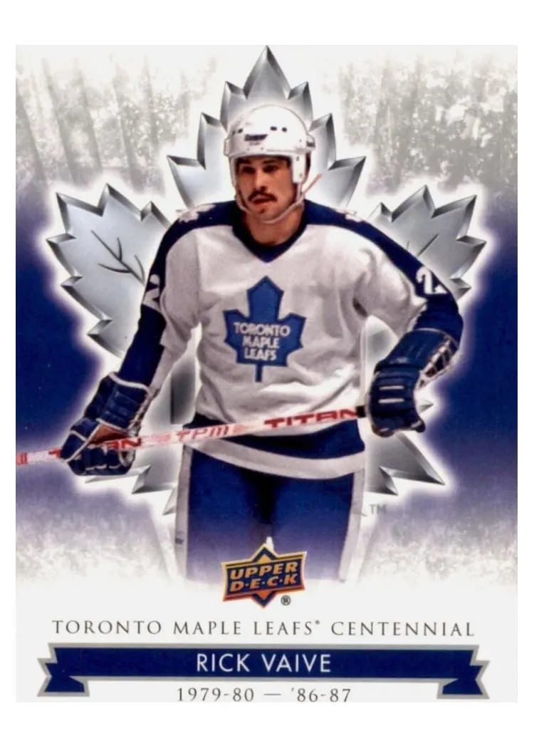 2017 Upper Deck Toronto Maple Leafs Centennial Rick Vaive #1 card