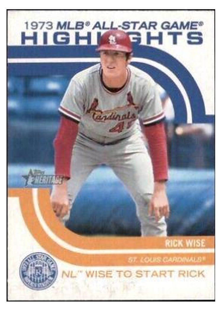 2022 Topps Heritage 1973 MLB All-Star Game Highlights Rick Wise #ASGH-7 card