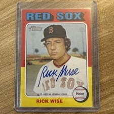 2024 Topps Heritage Mini Real One Mini Autographs Rick Wise #ROA-RW card