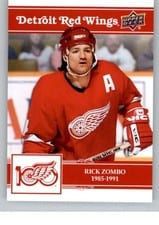 2025-26 Upper Deck Detroit Red Wings Centennial Base Set Rick Zombo #80