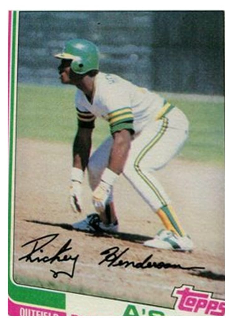 1982 Topps Base Set Rickey Henderson #610 card
