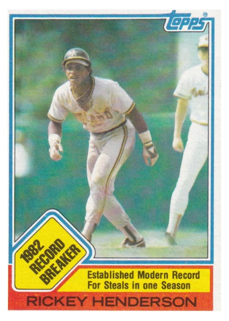 1983 Topps Rickey Henderson #2 card