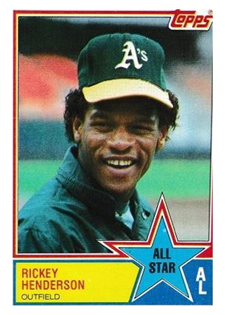 1983 Topps Rickey Henderson #391 card