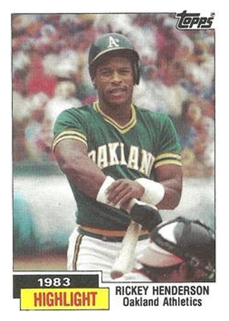 1984 Topps Rickey Henderson #2 card