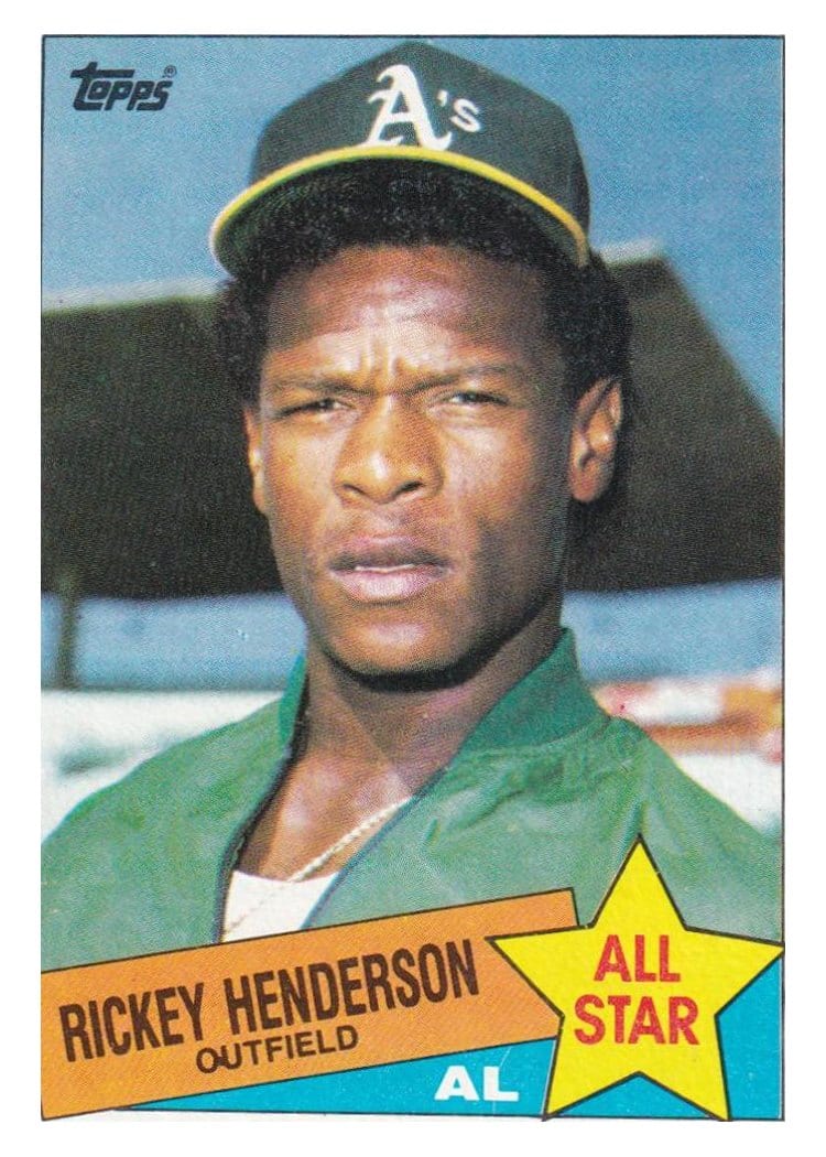 1985 Topps Rickey Henderson #706 card