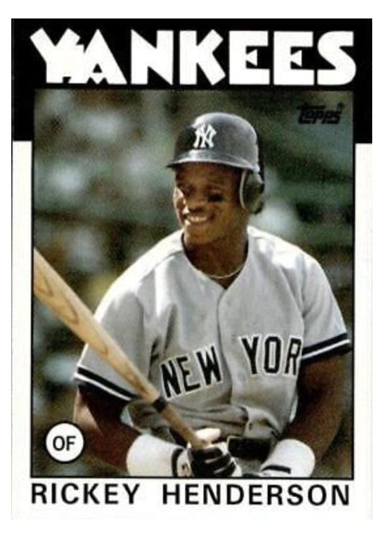 1986 Topps Rickey Henderson #500 card