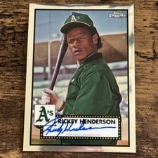 2021 Topps Chrome Platinum Anniversary Autographs Rickey Henderson #PA-RH card