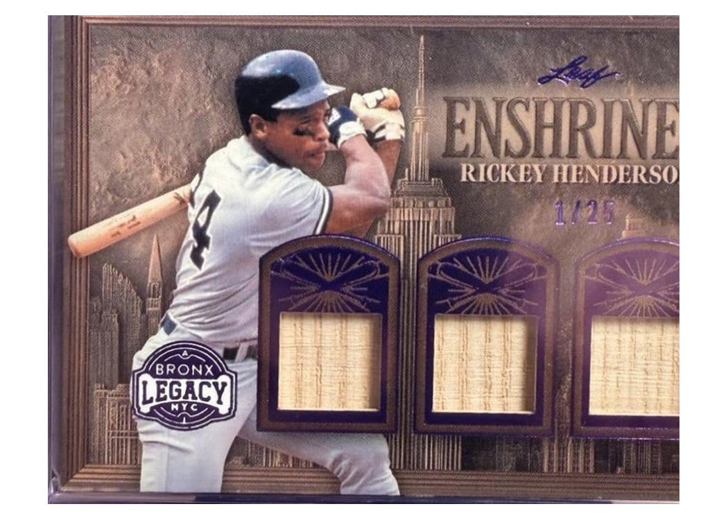 2025 Leaf Bronx Legacy Enshrined Rickey Henderson #E-18