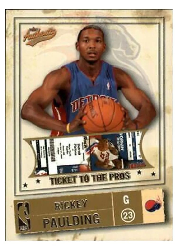 2004 Fleer Authentix Rickey Paulding #109 card