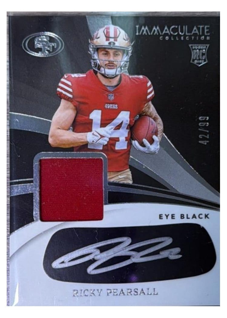 2024 Panini Immaculate Collection Immaculate Rookie Eye Black Jersey Ricky Pearsall #9 card