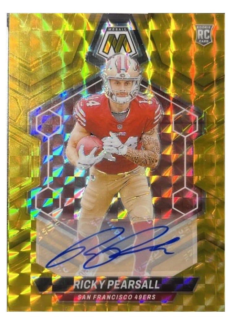 2024 Panini Mosaic Base Set Ricky Pearsall Autograph Gold #331 card