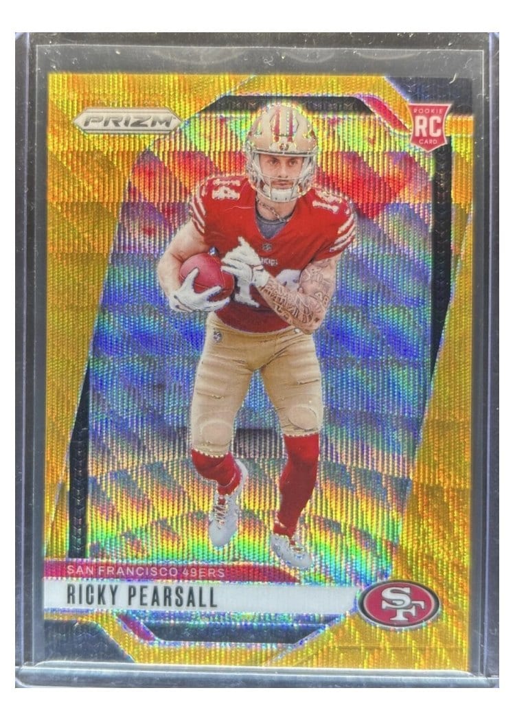 2024 Panini Prizm Base Set Ricky Pearsall Wave Gold #383 card
