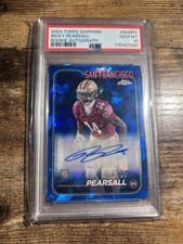 2024 Topps Chrome Sapphire Edition Rookies Autographs Sapphire Ricky Pearsall #RA-RPE card