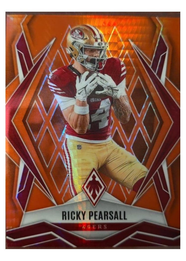 2025 Panini Phoenix Base Set Ricky Pearsall Orange Hyper #115 card