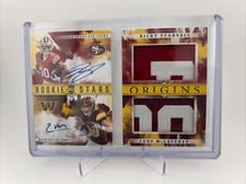 2024 Panini Origins Rookie Stars Dual Patch Signatures Booklet Ricky Pearsall / Luke McCaffrey #RDPS-2 card