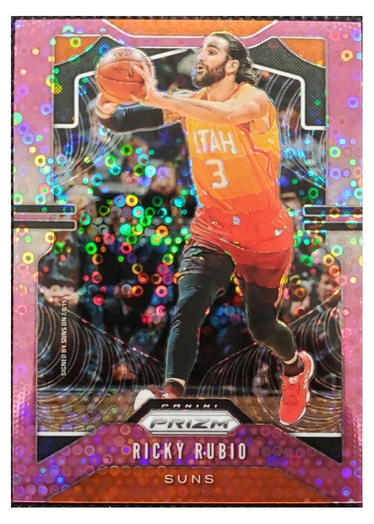 2019-20 Panini Prizm Base Set Ricky Rubio Fast Break Prizm Pink #167 card