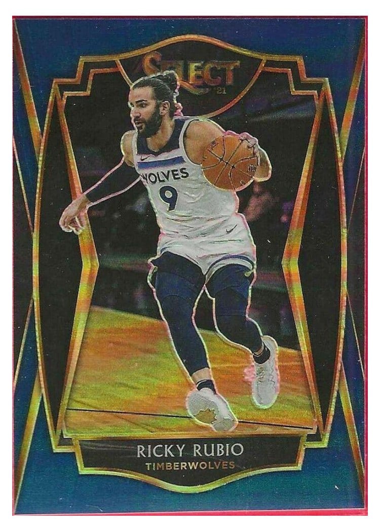 2020-21 Panini Select Base Set Ricky Rubio Blue Prizm #133 card