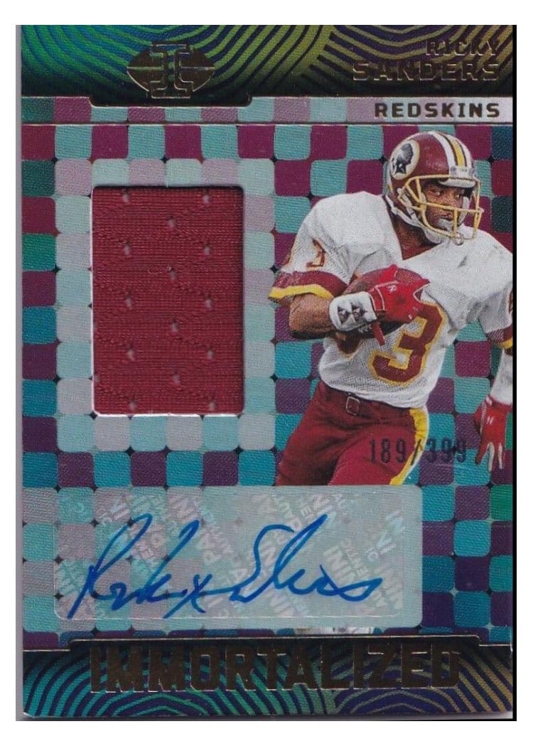 2024 Panini Illusions Immortalized Jersey Autographs Ricky Sanders #9 card