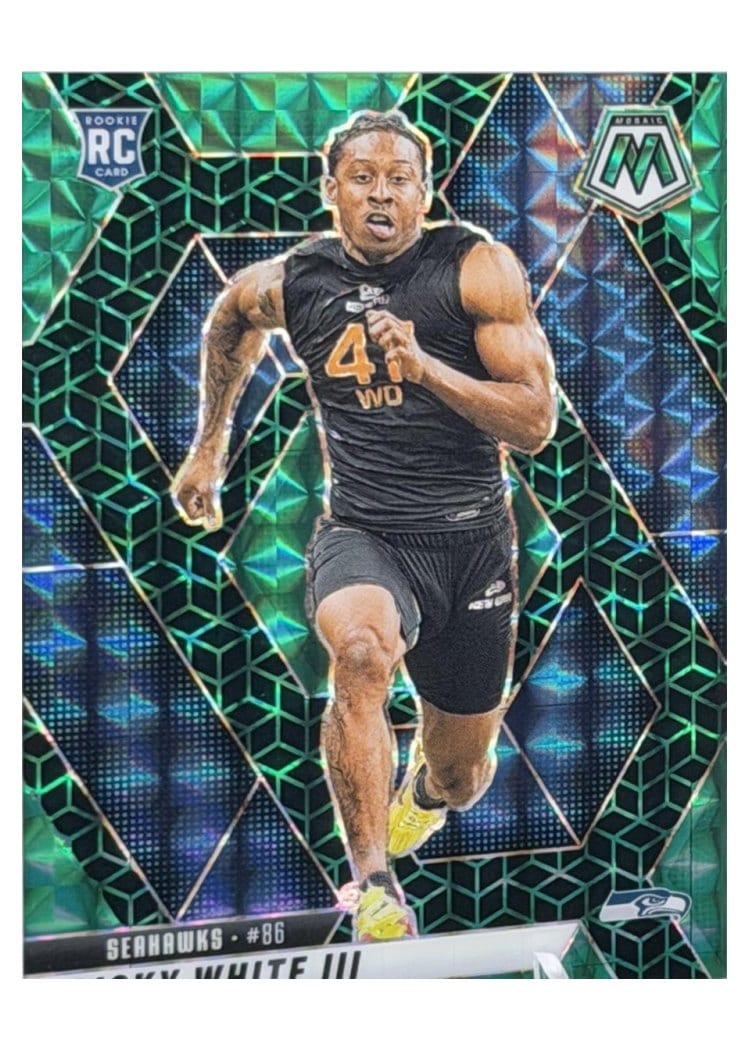 2025 Panini Mosaic Base Set Ricky White III Green Spectris #386