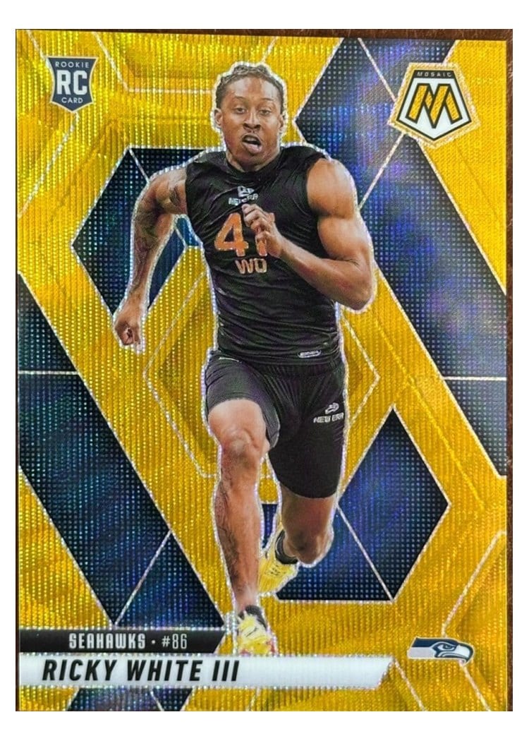 2025 Panini Mosaic Base Set Ricky White III Gold Wave #386