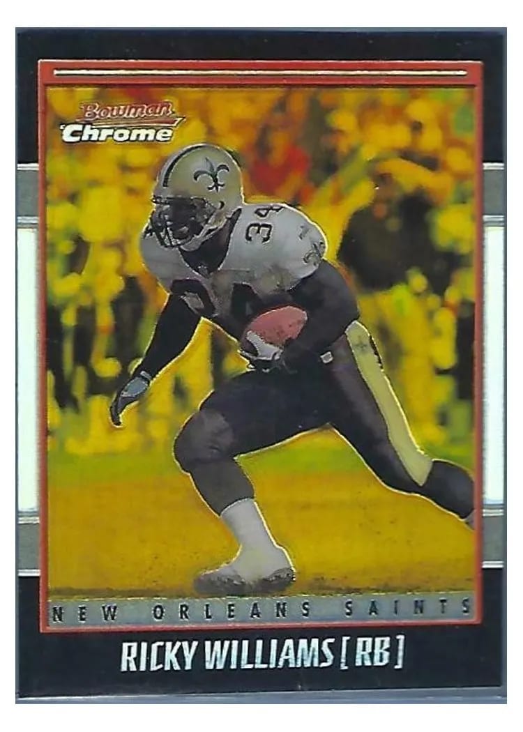 2001 Bowman Chrome Ricky Williams #26 card